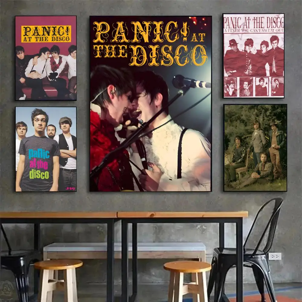 Band PopRock Panic! At The Disco Poster Painting Wall Art Mural for Living Room Home Decor and Gifts
