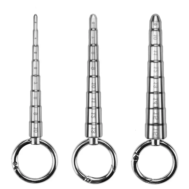 Progressive Stainless Steel Urethral Dilation Blocking Gradient Penis Plug Urethra Sounding Stimulator Mens Masturbator Toys