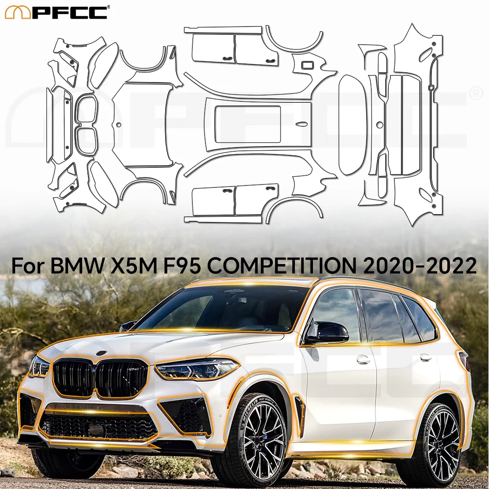For BMW X5 M F95 Competition 2020 2023 TPU Clear PPF Full Car Precut Paint Protection Film Self-Healing Anti-Scratch Waterproof