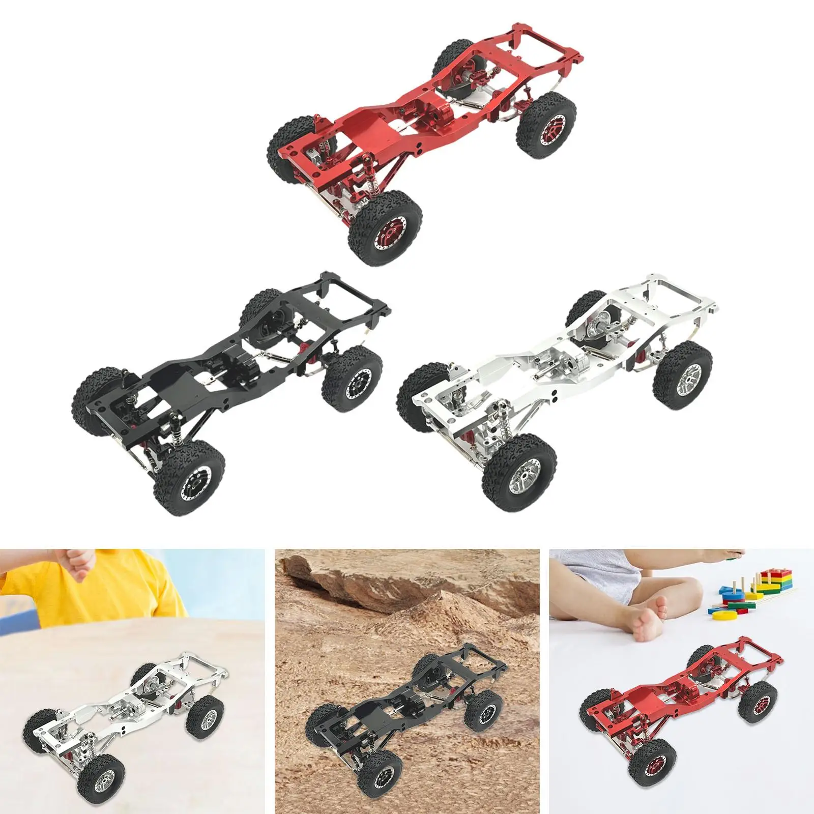 1/12 RC Parti di Automobili Assemblaggio Telaio Auto FAI DA TE Stampo di Ricambio Parti di Veicoli Facile da Installare RC Auto Forniture per LC79 MN82 RC Veicolo