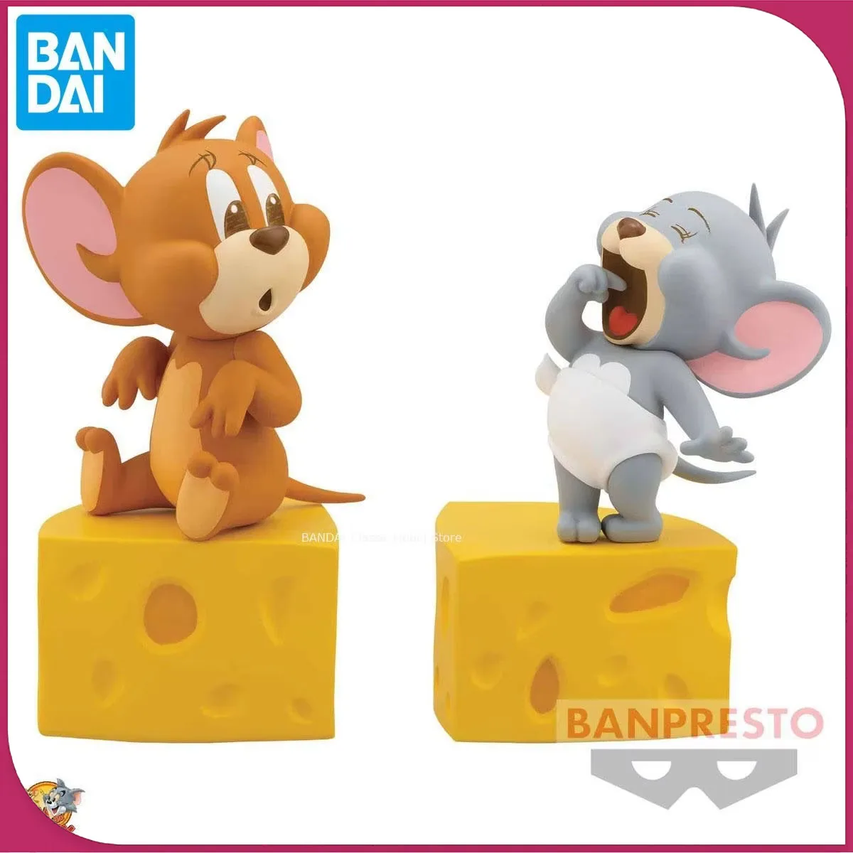 

Genuine Official Original Bandai Banpresto Tom and Jerry I Love Cheese Jerry Tuffy Anime Collectible Model Decoration