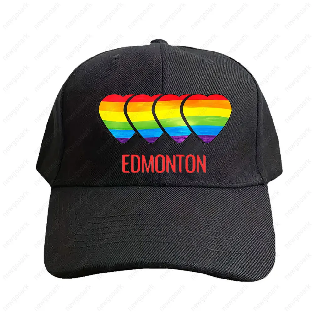 

Кепка Edmonton Gay Pride, летняя кепка с козырьком для женщин и мужчин, модная повседневная регулируемая бейсболка с принтом, кепка-тракер
