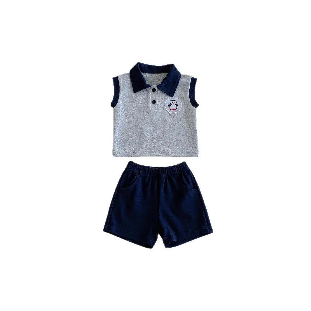Korean Version 2025 Cute Penguin Vest Two-piece Set for Men and Women, Korean Version Cute Top Versatile and Stylish