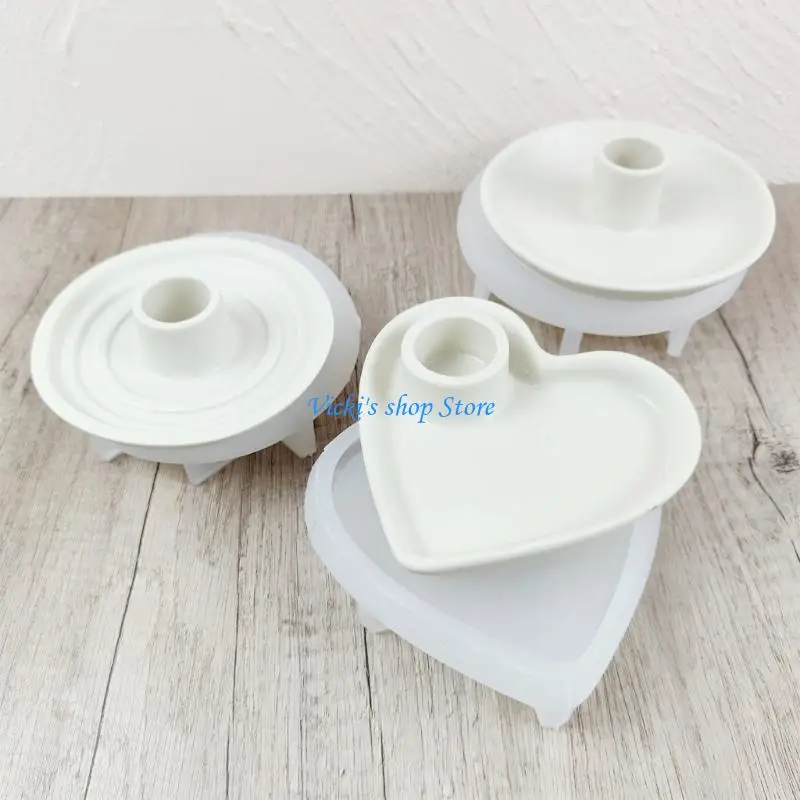 Tealight شمعة حامل قالب صندوق تخزين المجوهرات قوالب زهرة وعاء الراتنج القالب #5