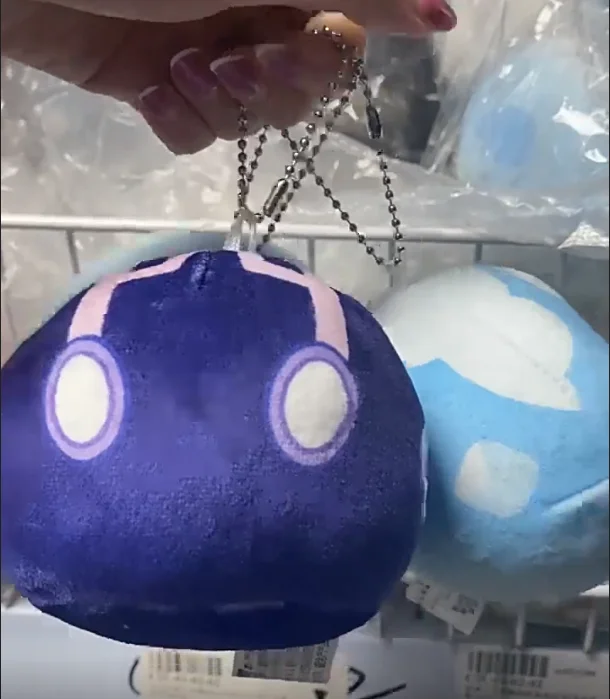 10CM Genshin Impact Plush Doll Slime Plushie Pendant Toys Kawaii Keli Dango Throw Paimon Klee Amber Stuffed Keyring Decoration