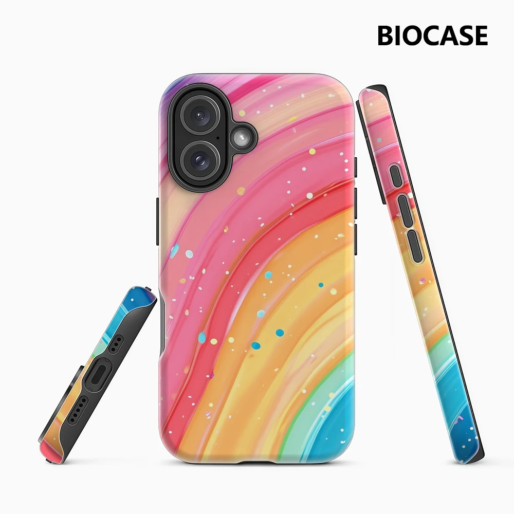 Rainbow Dots IPhone 17 Must-Haves Handyhülle für IPhone 17 16 15 14 13 12 143 Pro Max Plus Doppelschichtige Rückseite