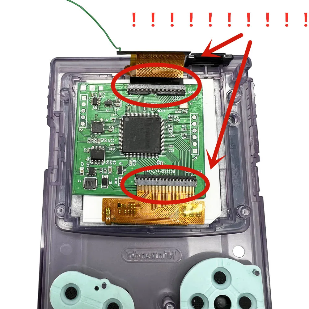 Kits de pantalla LCD V5 de tamaño Original para GBC, 2,45 pulgadas, retroiluminación, alto brillo, 8 niveles de ajuste de brillo, Sensor táctil