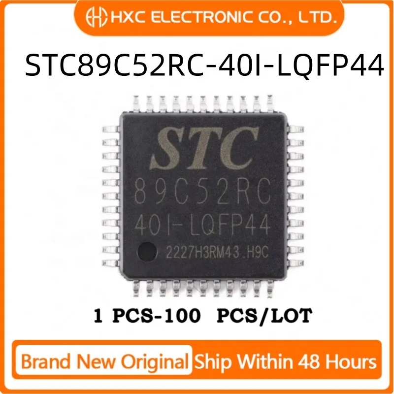 5PCS/10PCS/50PCS 100% NEW STC89C52RC-40I-LQFP44 STC89C52RC-40I QFP44 Microcontroller IC Chip