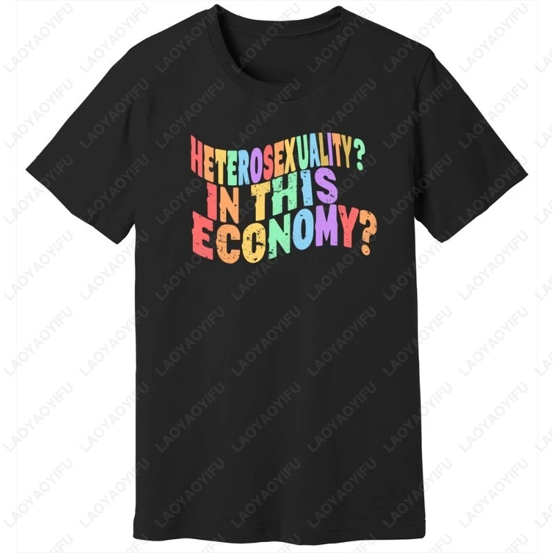 Heterosexual Shirt LGBTQ TShirt Funny Gay Pride Month Tops Unique Letters Print New Style All Match Tee High Quality Cotton Gift
