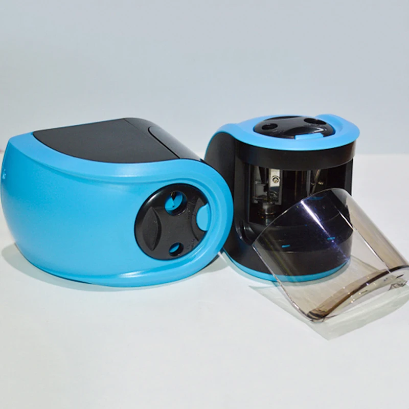 Sacapuntas con batería o USB, sacapuntas con contenedor, agujeros dobles para 6-12mm