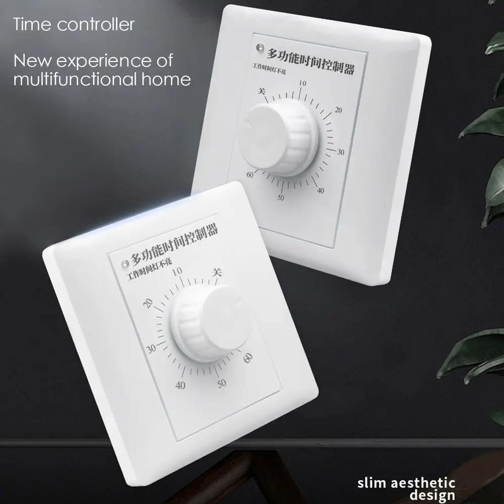 Professional 220V 10A Wide Application Timer Switch Time Control Interruptor 60/120 Min Mechanical Countdown