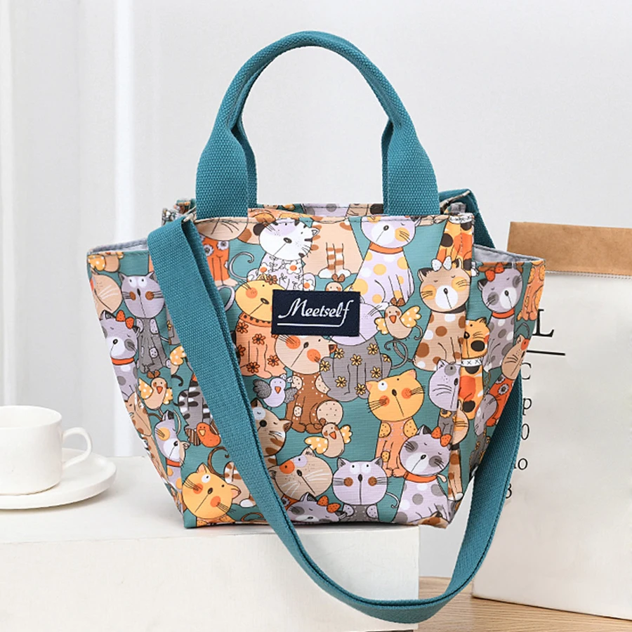 

Thickened Oxford cloth shopping bag with zipper large capacity handbag umbrella bag storage shoulder bag lunch bag