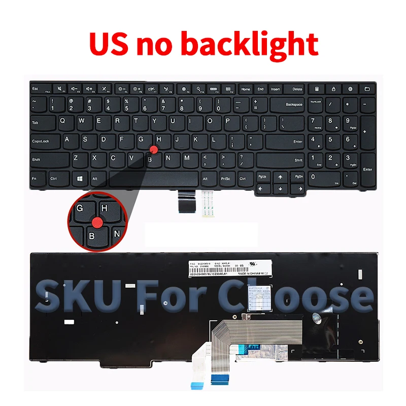 米国交換用キーボード Thinkpad E550 E555 E550C E555C E560 E560p E560C E565C E565用