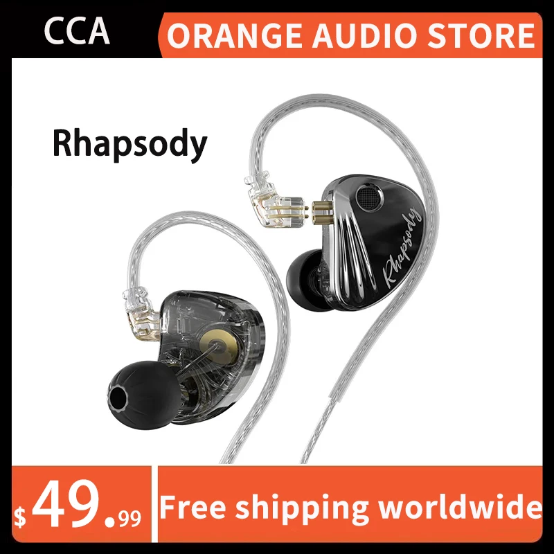 CCA Rhapsody earphone 2DD+4BA Hybrid IEM HiFi Earphone Wired Earbuds With Detachable Cable for Audiophiles Musicians Pre-order