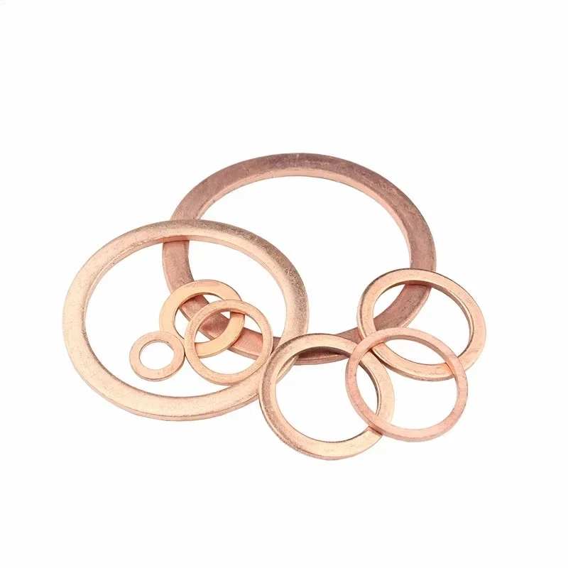 DIN7603 M4 M5 M6 M8 M10 M12 M13 M14 M16 M17 M18 M20 M22 M24 M26 Boat Red Brass Copper Crush Sealing Washer Flat Seal Gasket Ring