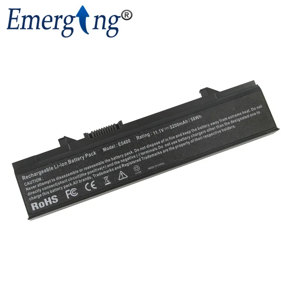 6cells 11.1V New Laptop Battery for Dell  Latitude E5400 E5410 E5500 E5510 KM742 KM769 RM656 T749D