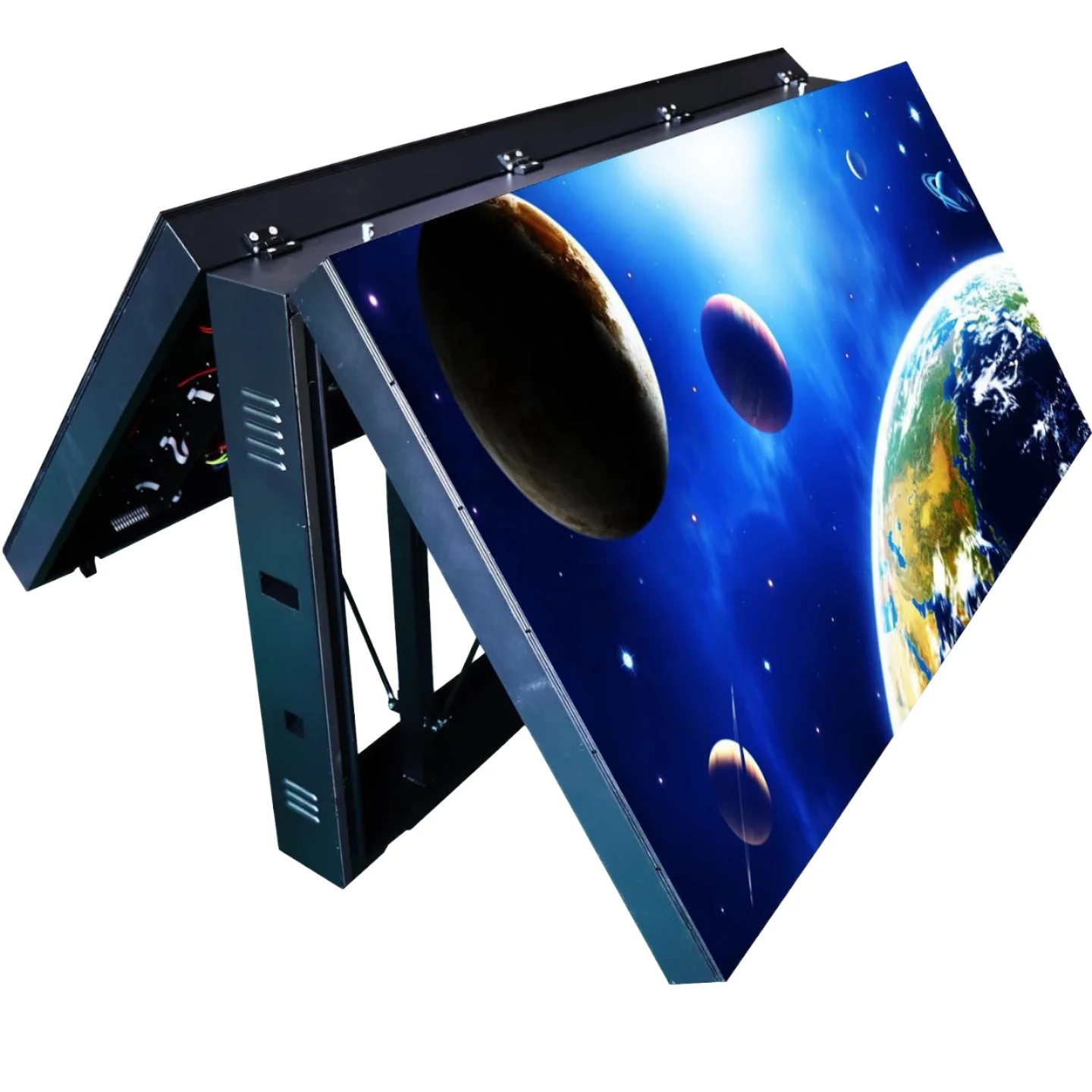 Producto estrella P10: Pantalla LED para exteriores con apertura frontal, pantalla LED publicitaria, pantalla LED personalizada de doble cara con función de volteo.