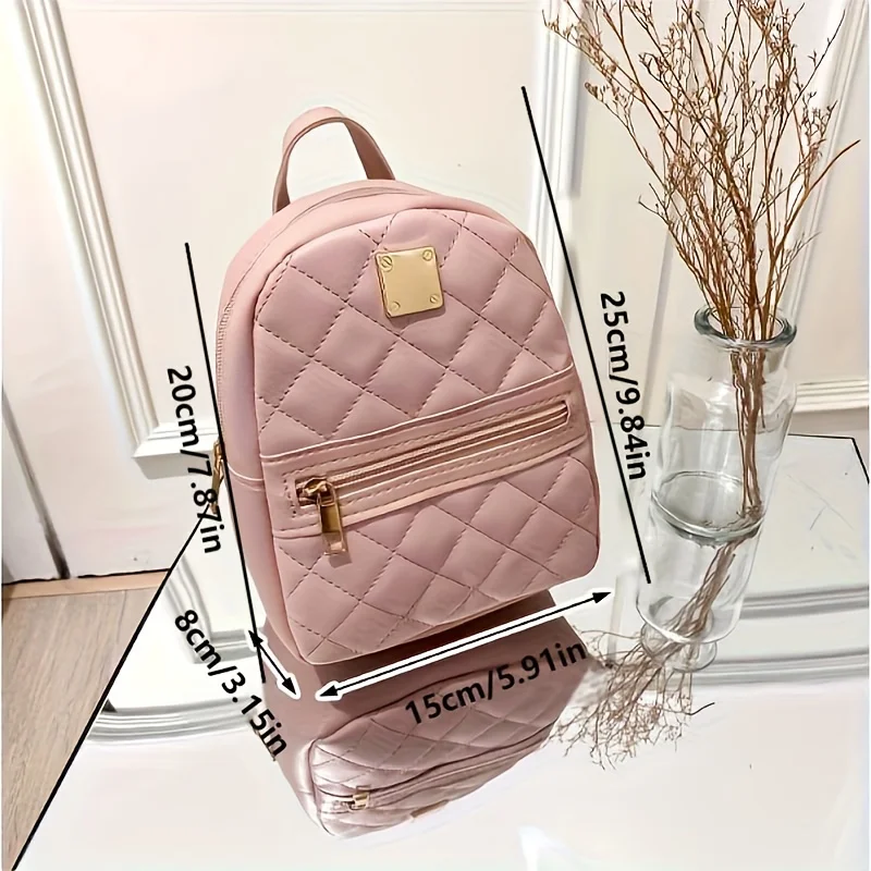 Fashion and Lightweight Women's Backpacks with Adjustable Shoulder Straps, Korean Version Versatile Backpack, Commuting Backpack