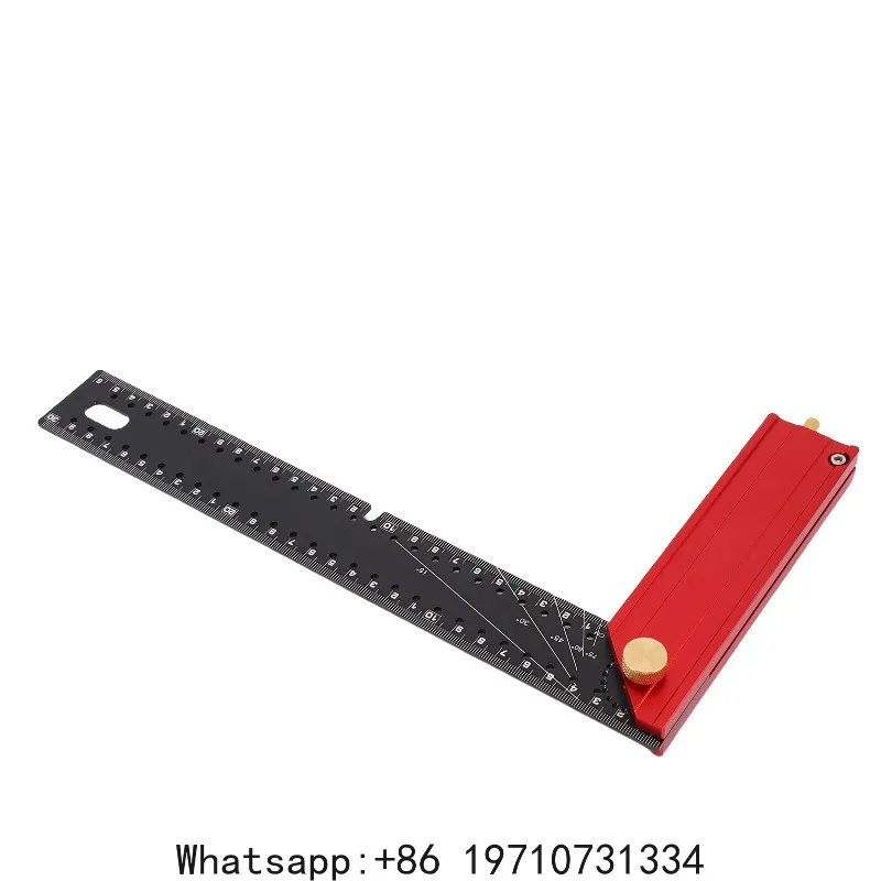 

Carpenter Square Ruler Metric 300mm Aluminum Alloy Framing 90 Degree Right Angle Measurement Adjustable Marking Accurate