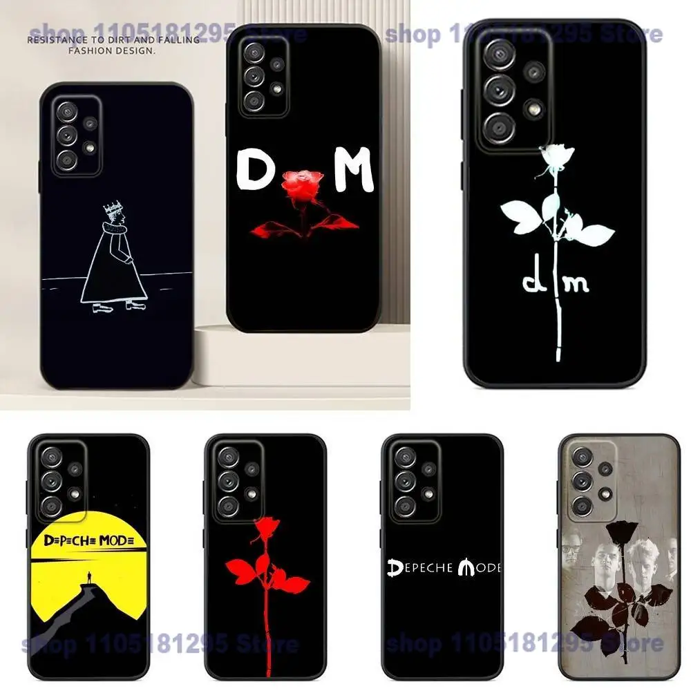 

Band D-Depeche Mode Phone Case For Samsung S24,21,22,23,30,Ultra,20,Plus,Note,10,9,Black soft silicone case