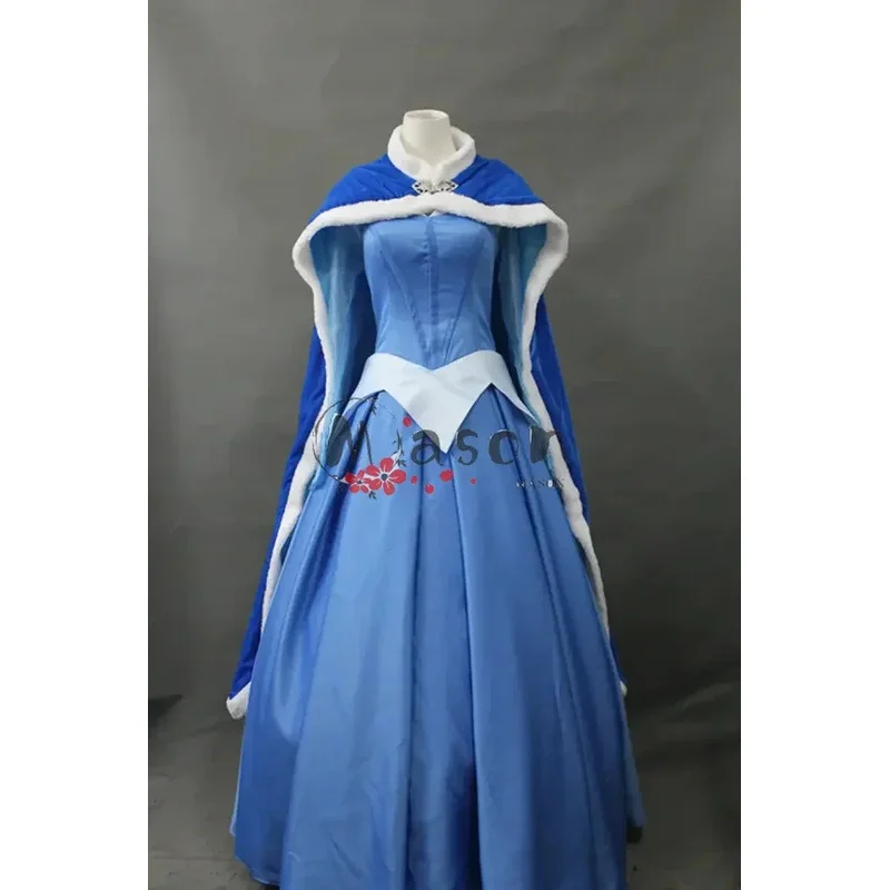 새로 도착한 잠자는 숲 속의 아름다움 오로라 공주 블루 코스프레 의상 드레스 모든 사이즈