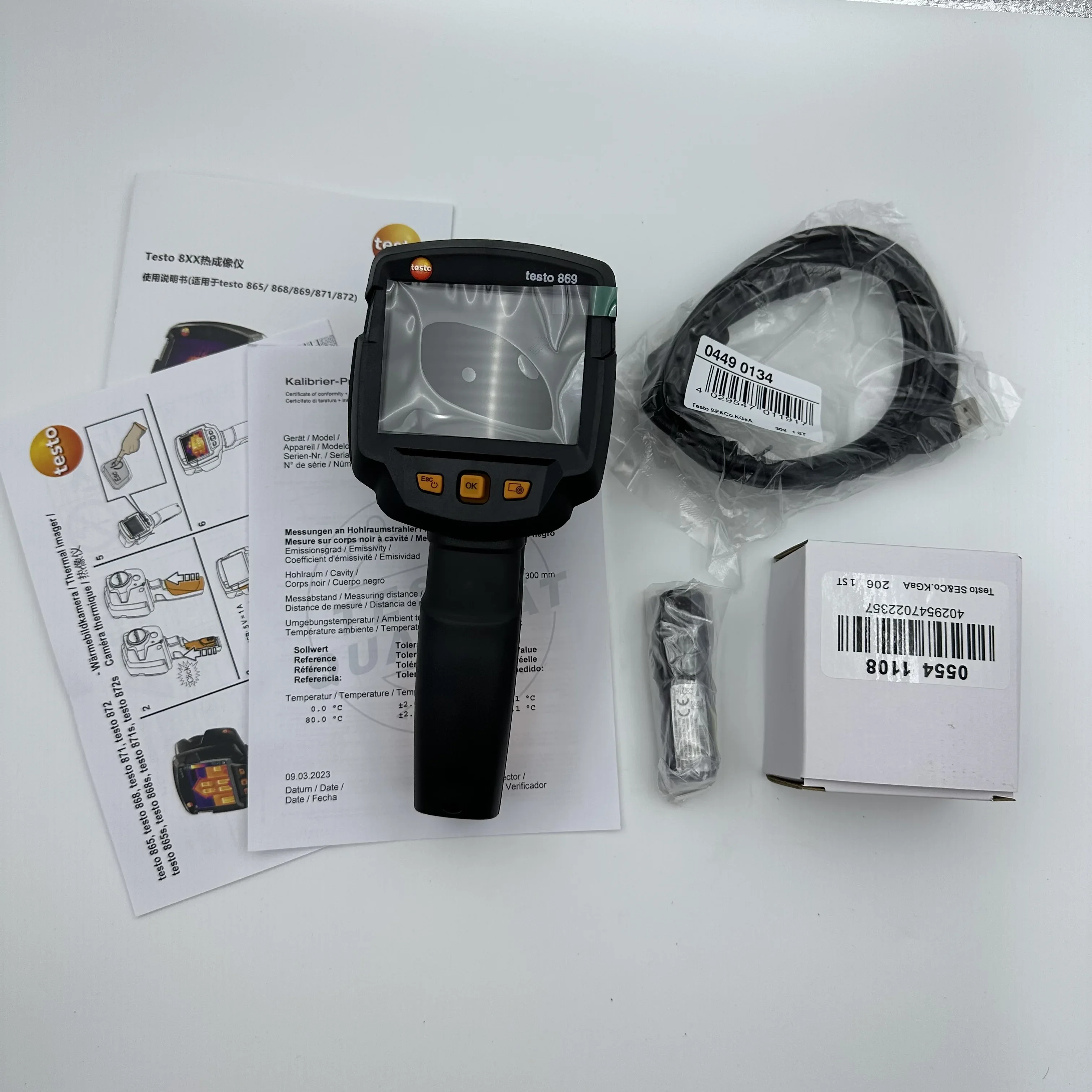 กล้องถ่ายภาพความร้อนดิจิตอล Testo 869 ความละเอียดสูง 19,200 จุดภาพอินฟราเรด