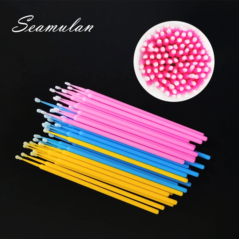 100 Pcs Applicator Brushes  Mascara Micro Brush Disposable Materials Durable Micro Mascara Wands Spoilers Eyelashes False Lashes