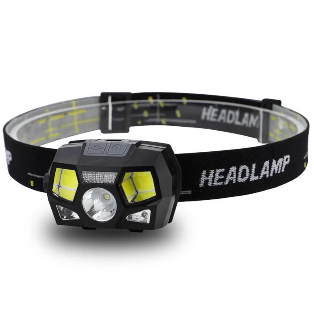 

2pcs Waterproof Inductive Headlamp Xpe Cob Led Usb Rechargeable 3 Modes Flashlight For Hunting Camping Cycling Fishing Hiking