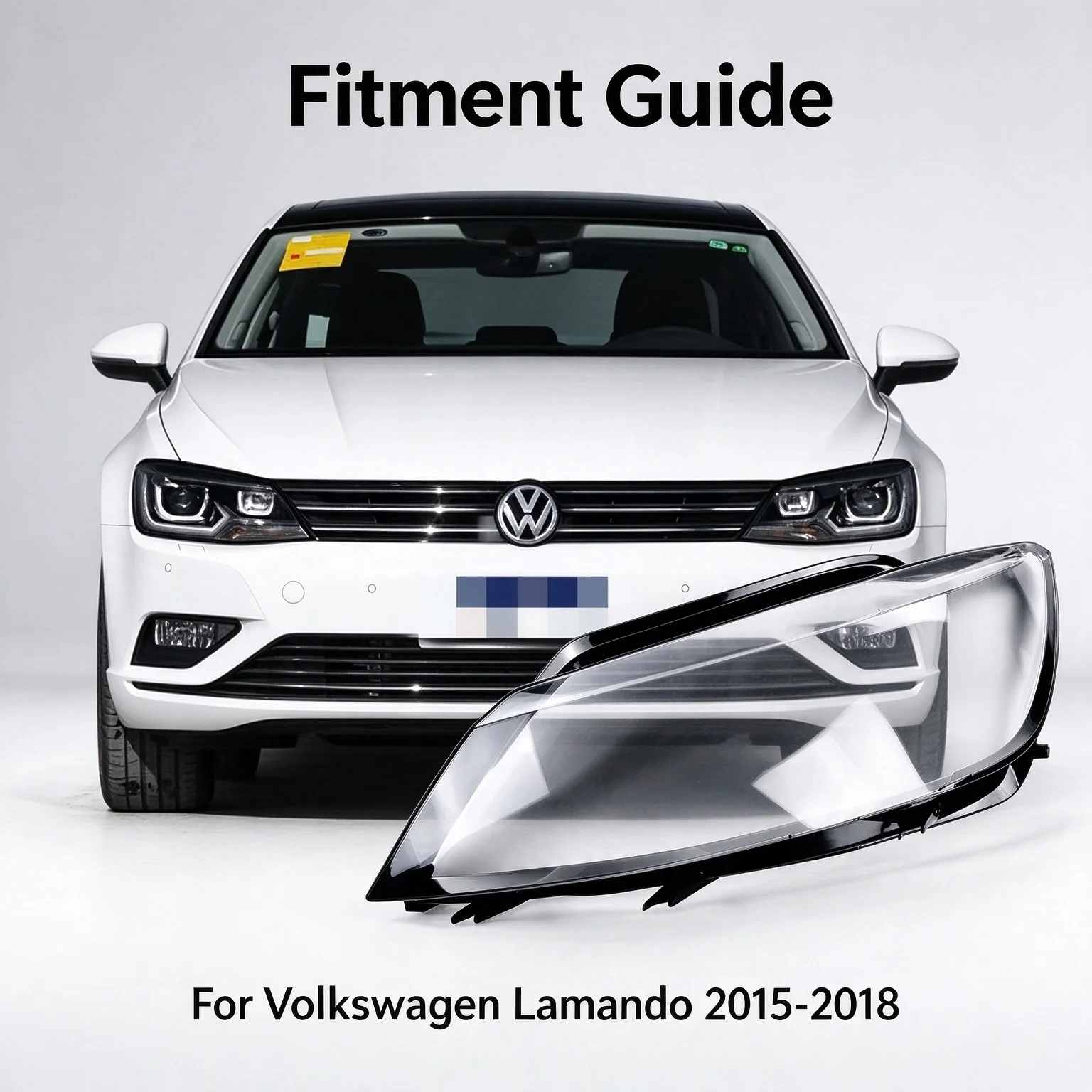 Durable High Configuration Auto Headlight Cover for Volkswagen Lamando 2015-2018