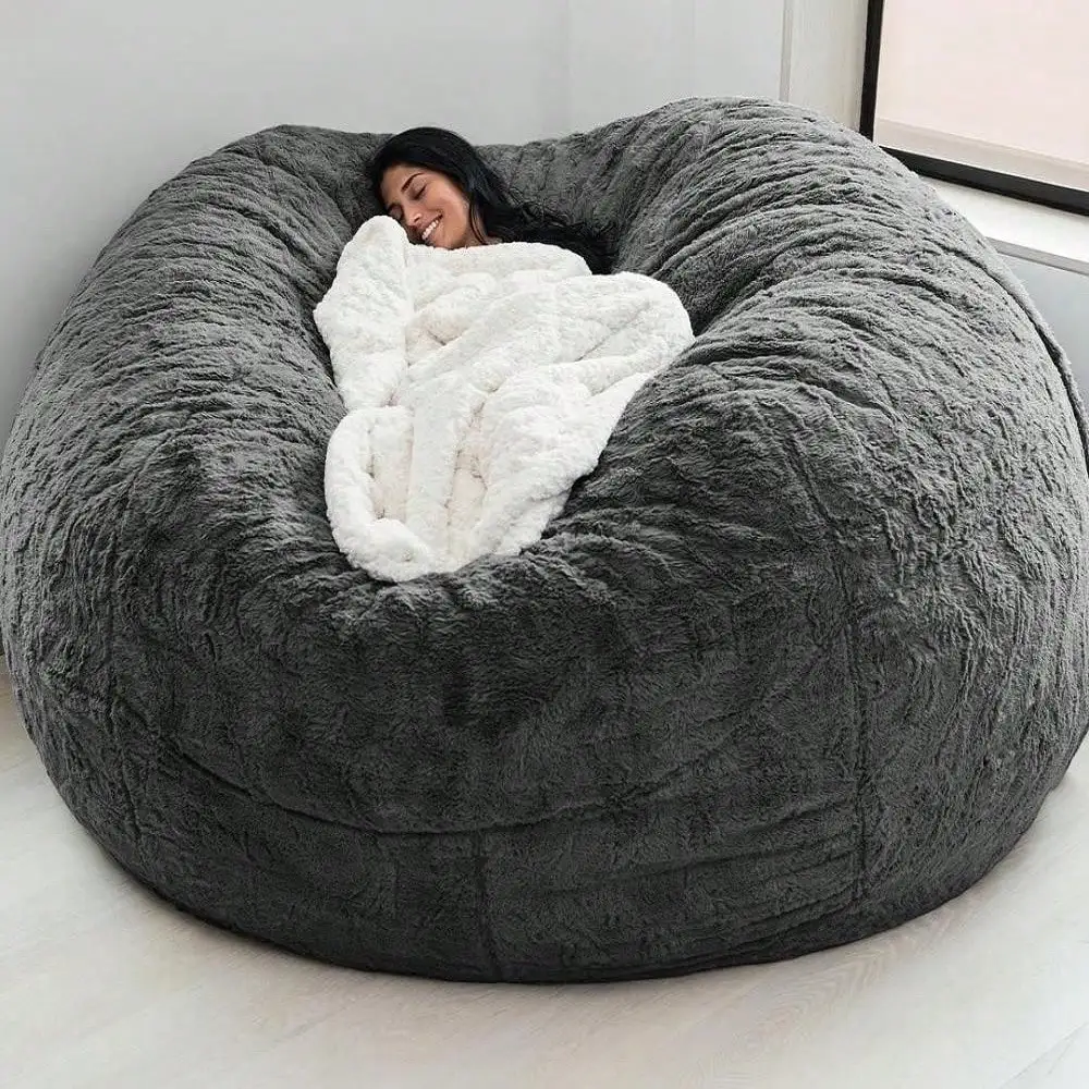 1pc Portable Foldable Multifunctional Minimalist Velvet Slouchy Bean Bag Sofa Lounge Chair (Cover Only, No Filling) Living Room Multi-Color Options Corner Machine Washable Adult Tatami Sofa Cover