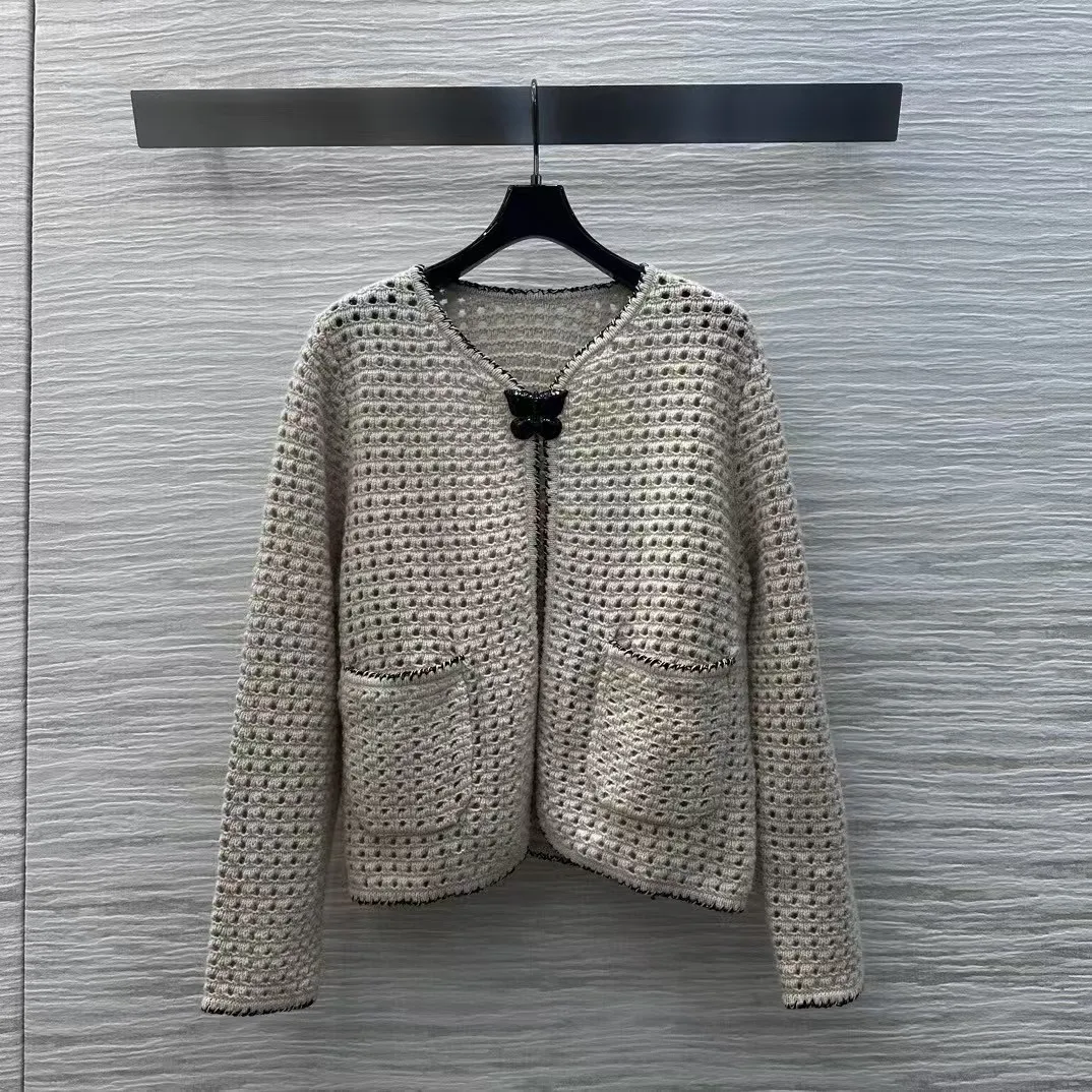 High end customized women's cashmere cardigan