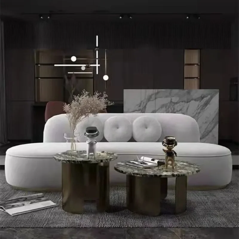 Leisure special-shaped club hotel beauty salon fabric sofa combination