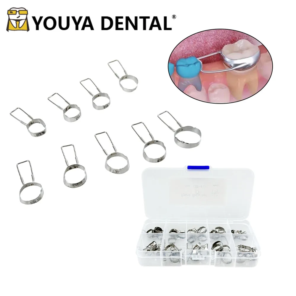 Dental Orthodontic Molar Space Maintainer Gap Retainer Preformed Band Braces Bands  2nd 32# To 41# Size 40pcs/box
