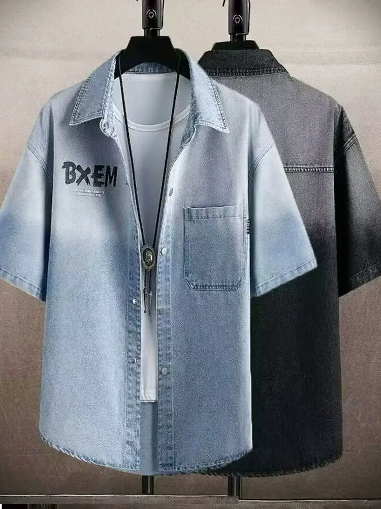 

ort Sve Denim Jaet Свободный крой Повседневный легкий летний модный брендовый повседневный летний топ в стиле ретро для мужчин