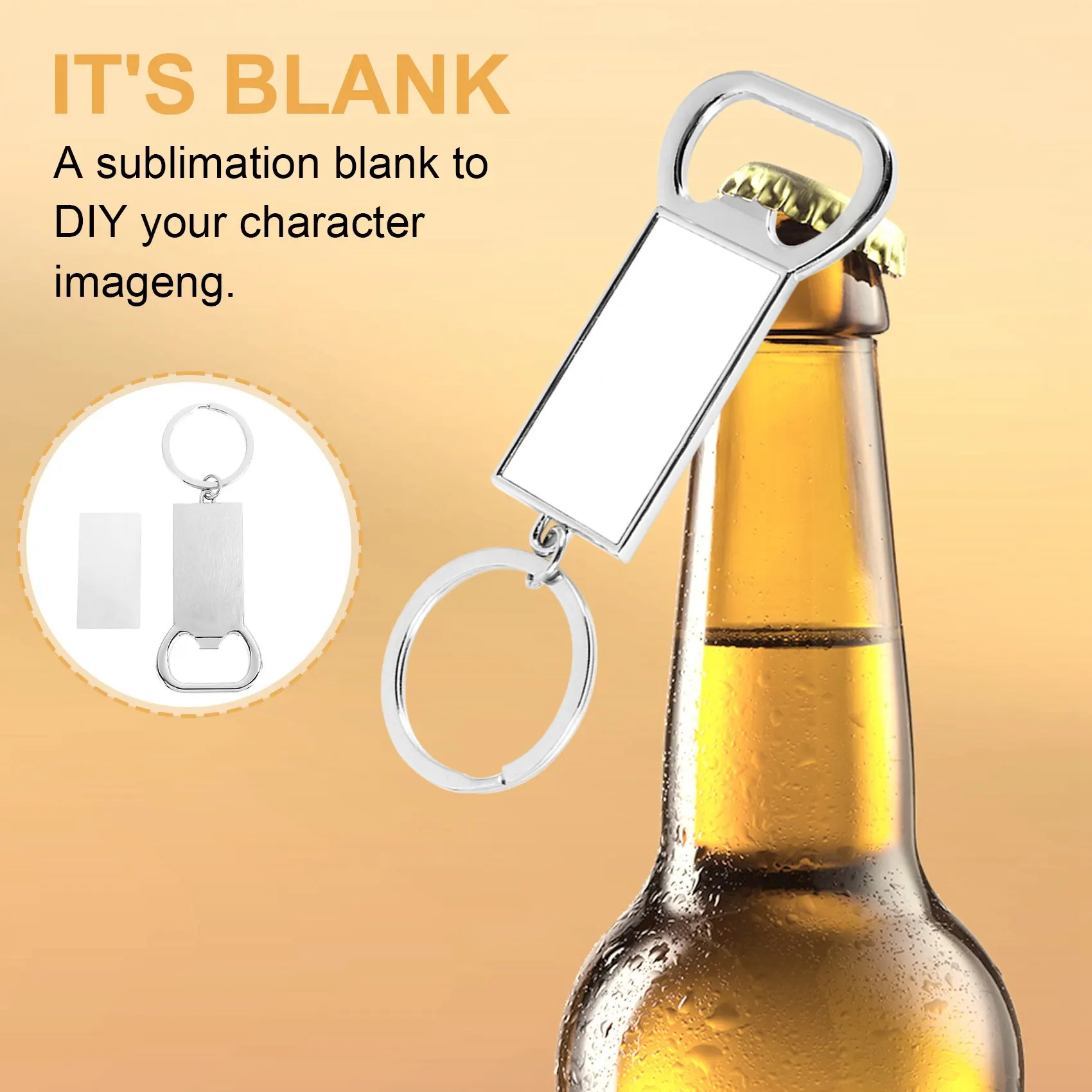 【A47T】10Pcs Sublimation Keychain Blanks - Sublimation Keychain Case or Metal Sublimation Bottle Opener for Heat Transfer,Set A