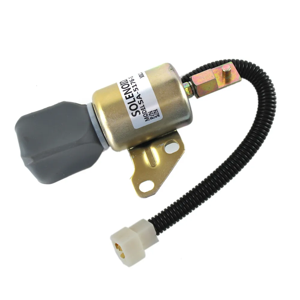 1756ES-12SUC5B1S5 SA-5176-12 SA-4899-12 1PC 12V Fuel Shutdown Solenoid Valve Fits For Kubota D722 D902 Z482 W/ 3 Months Warranty