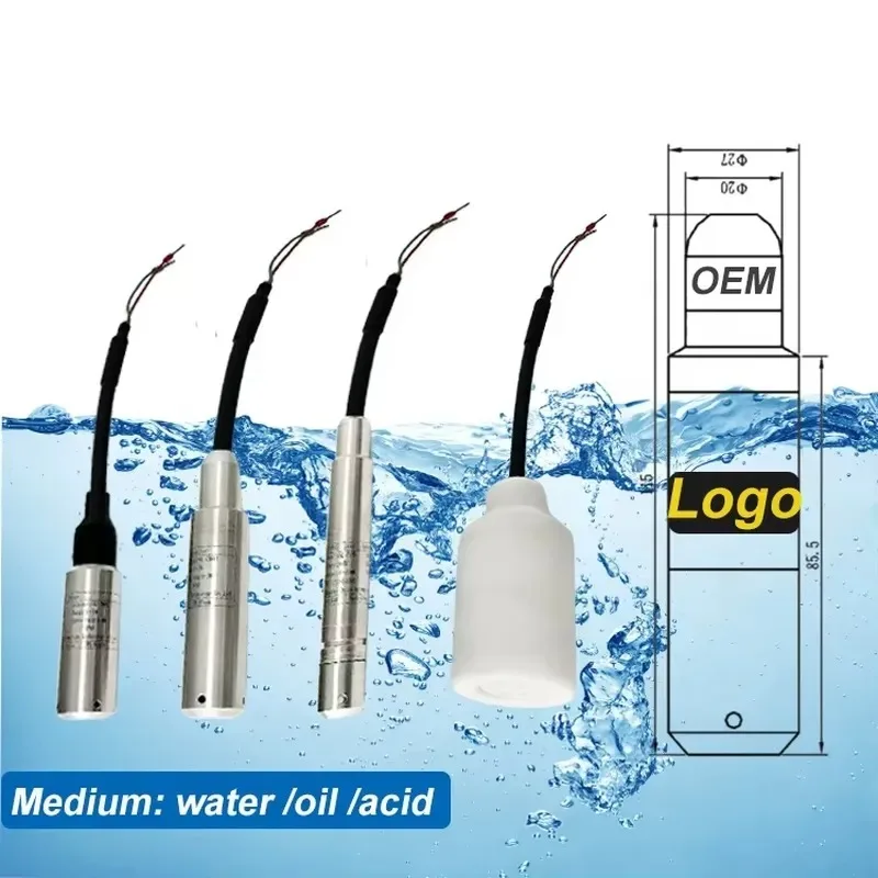 OEM CAL-C700 IP68 Submersible Hydrostatic Water Tank Level Sensor 0-100m H2O RS485 4-20mA Cost Effective High Quality