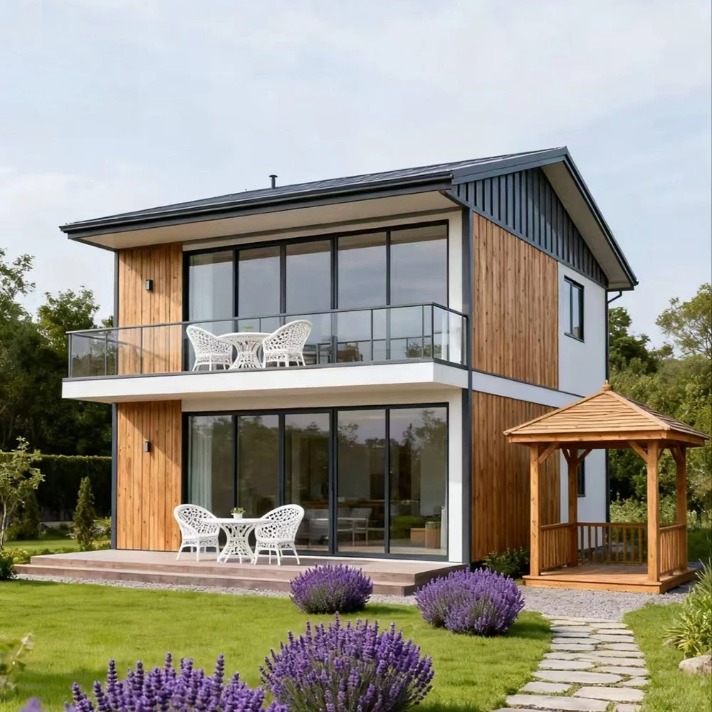Customized prefabricated light steel structure villas, modular outdoor buildings, light steel structure villas