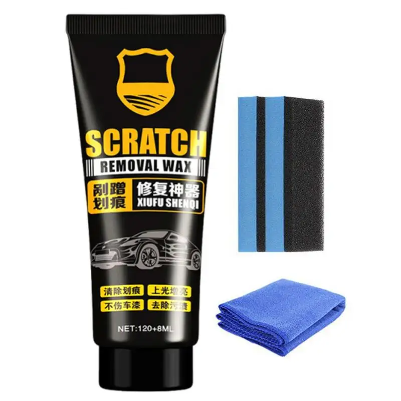 Car Scratch Repair Paste Light Scratch Remover Polishing Wax For Car Sponge And Towel Included Sun Protection Automotive
