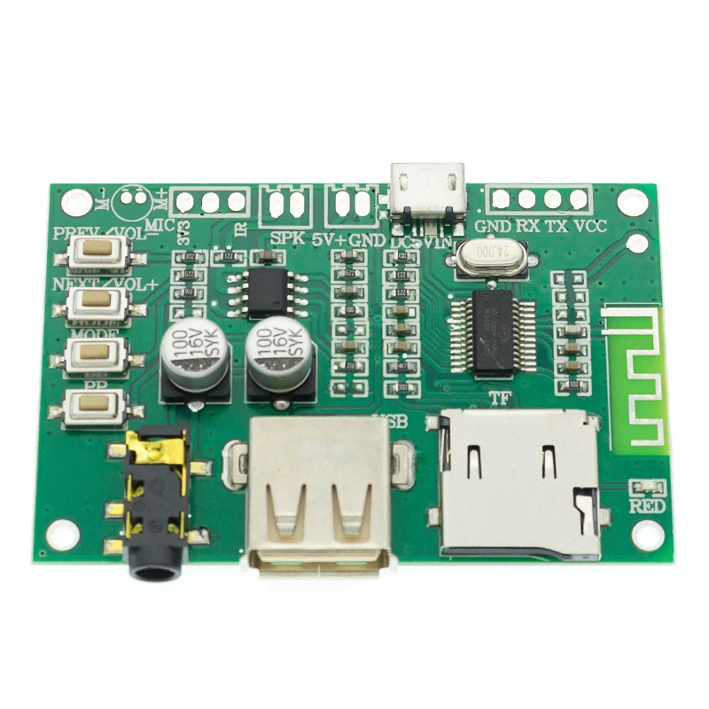 BT201 Dual Mode 5.0 Bluetooth Lossless Audio Power Amplifier Board Module Tf Card U Disk Ble Serial Port Transparent Trans