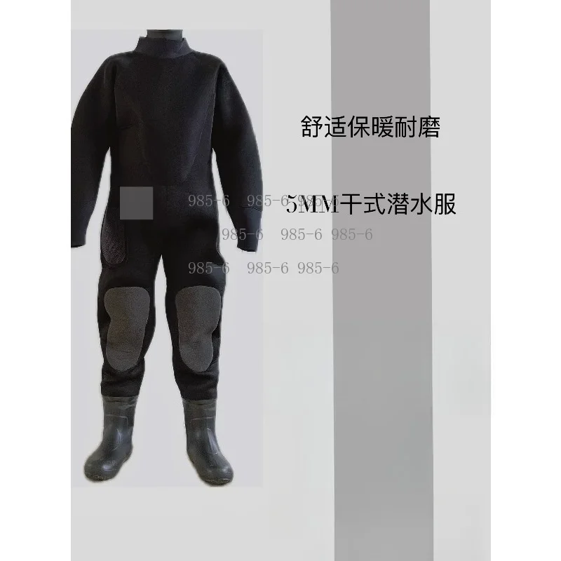 One-piece Full Dry Sealed Wetsuit, Commercial Suit for Municipal Engineering Diving Use