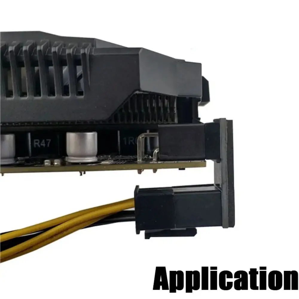 180 Degree Elbow Graphics Card Power Supply Adapter 6Pin/8Pin Universal PSU Steering Connector DIY PCI-E Power Adapter