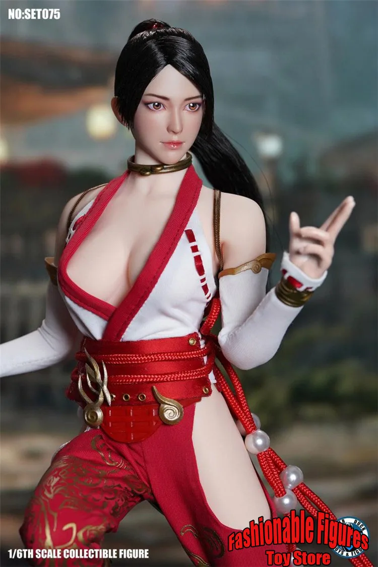 Super Duck SET075 1/6 Women's Ninja Clothing Dragon Girl Beauty Head Sculpt Clothes Fit 12'' TBL S10D Action Figure Soldier Body