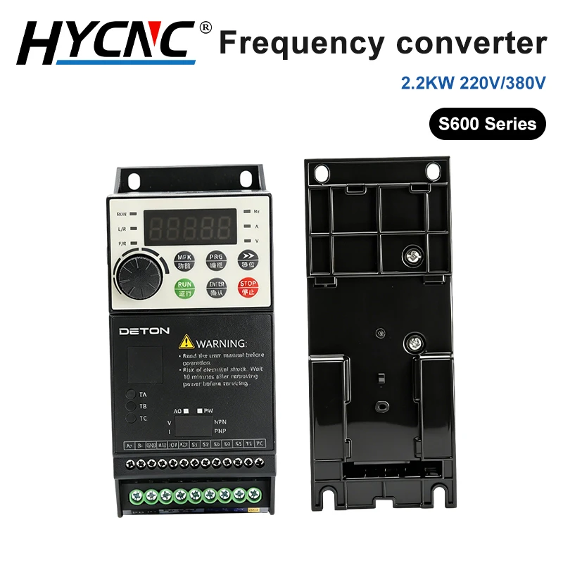 

DETON 2.2KW 0-1000Hz frequency converter single-phase and three-phase motor speed regulator is suitable for CNC machine tools.