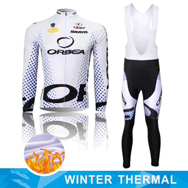 

Men's Cycling Suit ORBEA Thermal Fleece Jersey Clothing Man Ciclismo Hombre Bicycles Winter Outfit Retro Shirt Bib Jackets Cycle