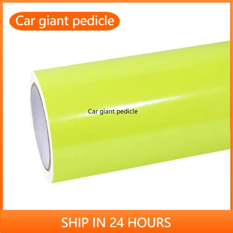 Highest qualityGloss Acid Lime Green vinyl Wrap Film Car Wrap Film Non degumming Non fading quality Warranty 1.52M*17M roll