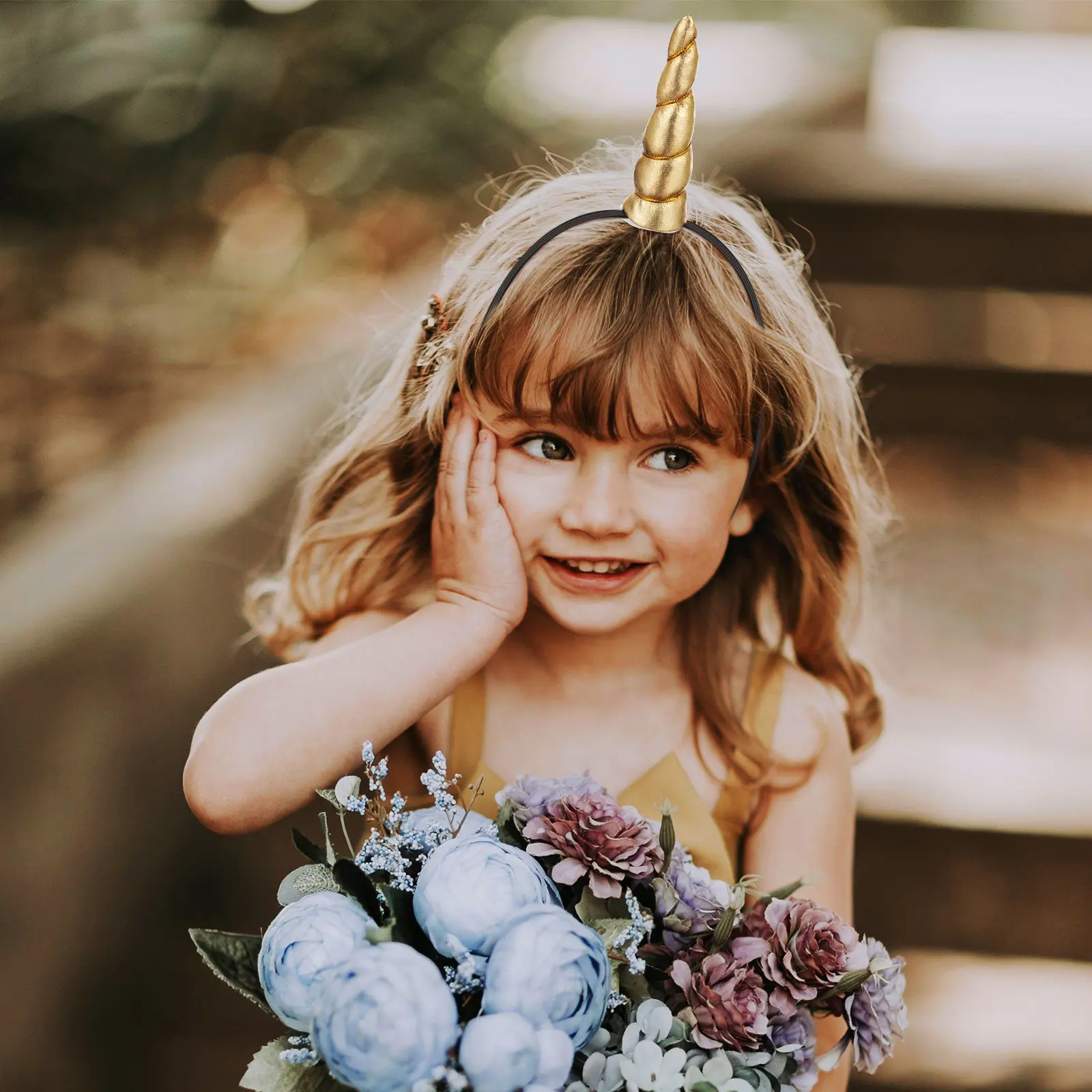 

5Pcs Unicorn Hair Wrap for Kids Elastic Girl Hair Band Set Stretchable Ponytail Holder Daily Wear Party Gift Accessories