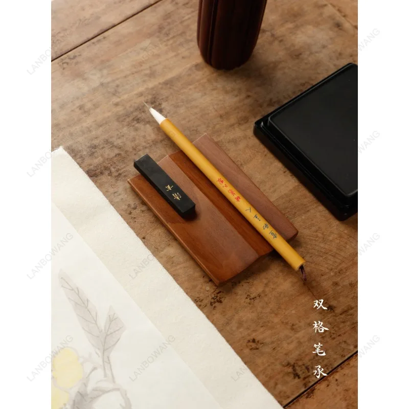 Walnut Pen Bearing Pen Resting Arm Resting, All Solid Wood Environmental Protection Tasteless Study Four Treasures Calligraphy