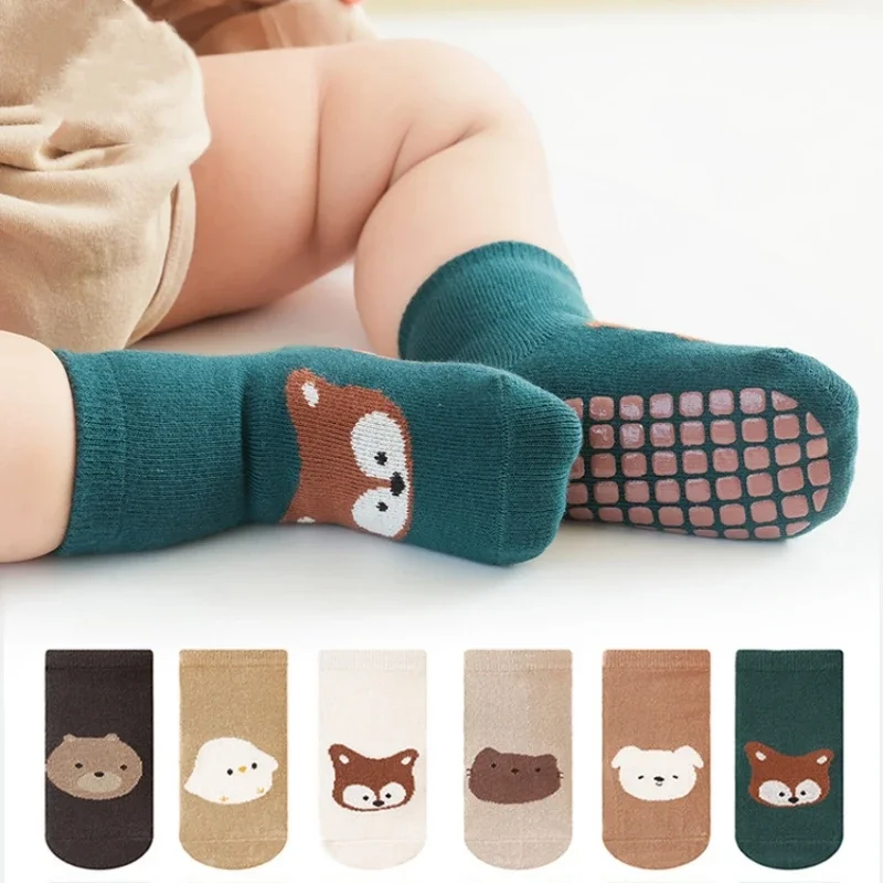 Spring Autumn Sock Baby Boys Girls Anti-Slip Floor Socks Infant Kids Trampoline Shoes Children School Sports Mid Calf Long Socks