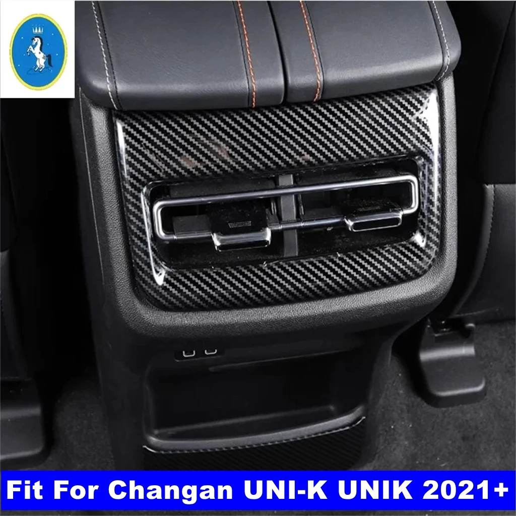 

Auto Accessories Armrest Box Rear Air Conditonnal Vent AC Outlet Panel Decor Cover Trim Kit For Changan UNI-K UNIK 2021 - 2024